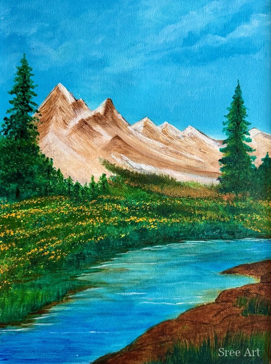 Wild Flowers by the river