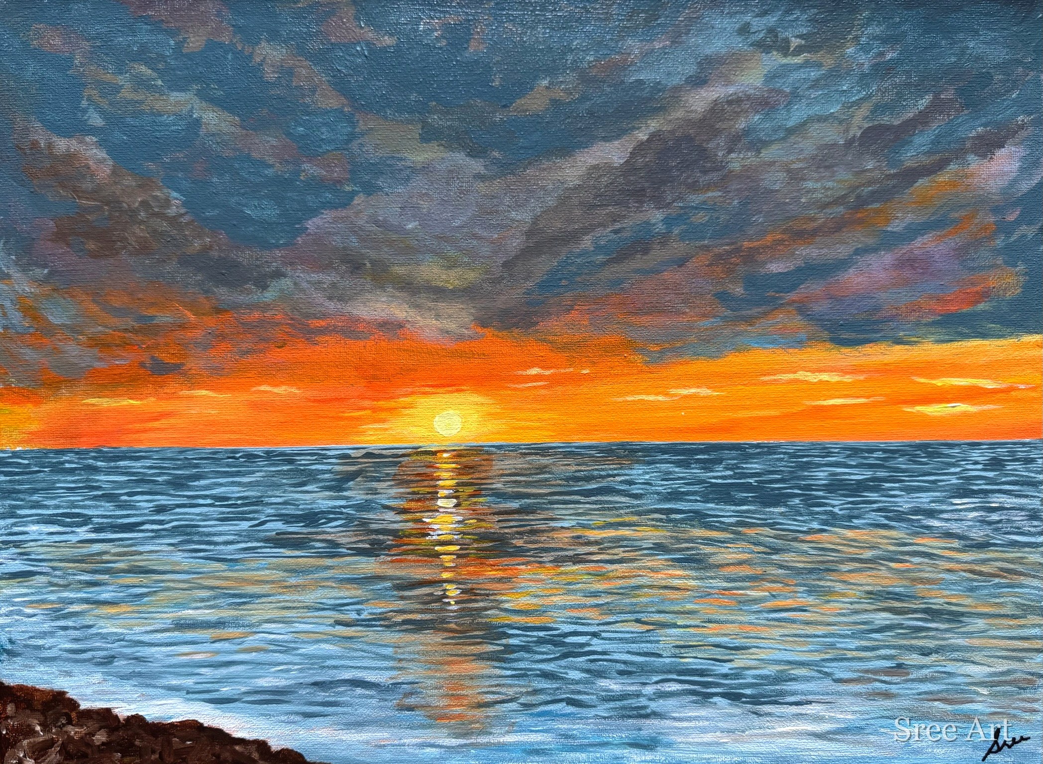 Twilight Reflections in canvas only