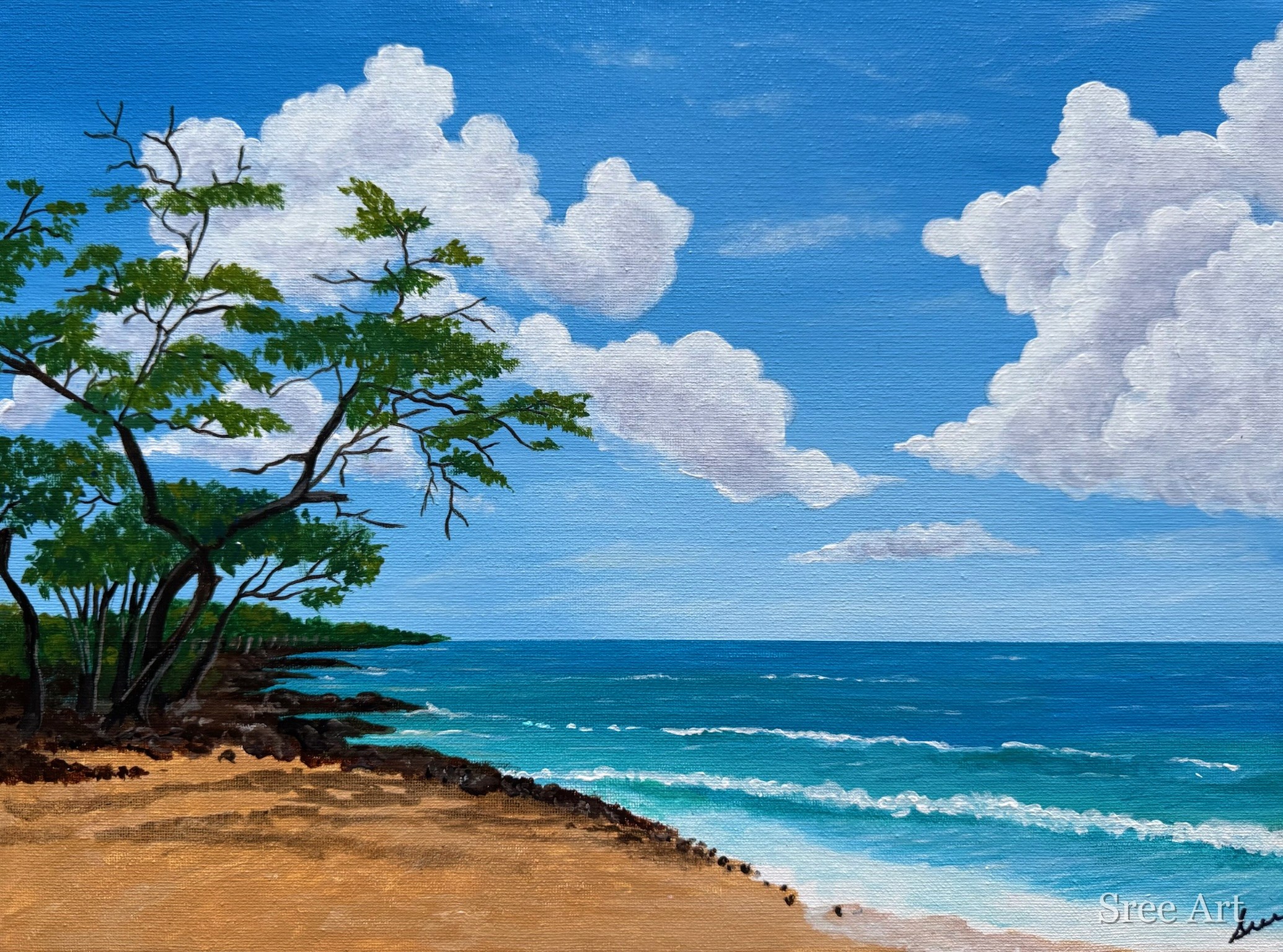 Clouds over Paradise in canvas only