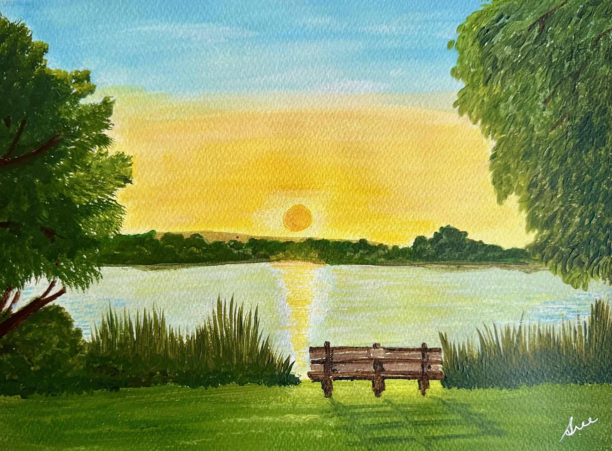 Sunset at Almaden Lake