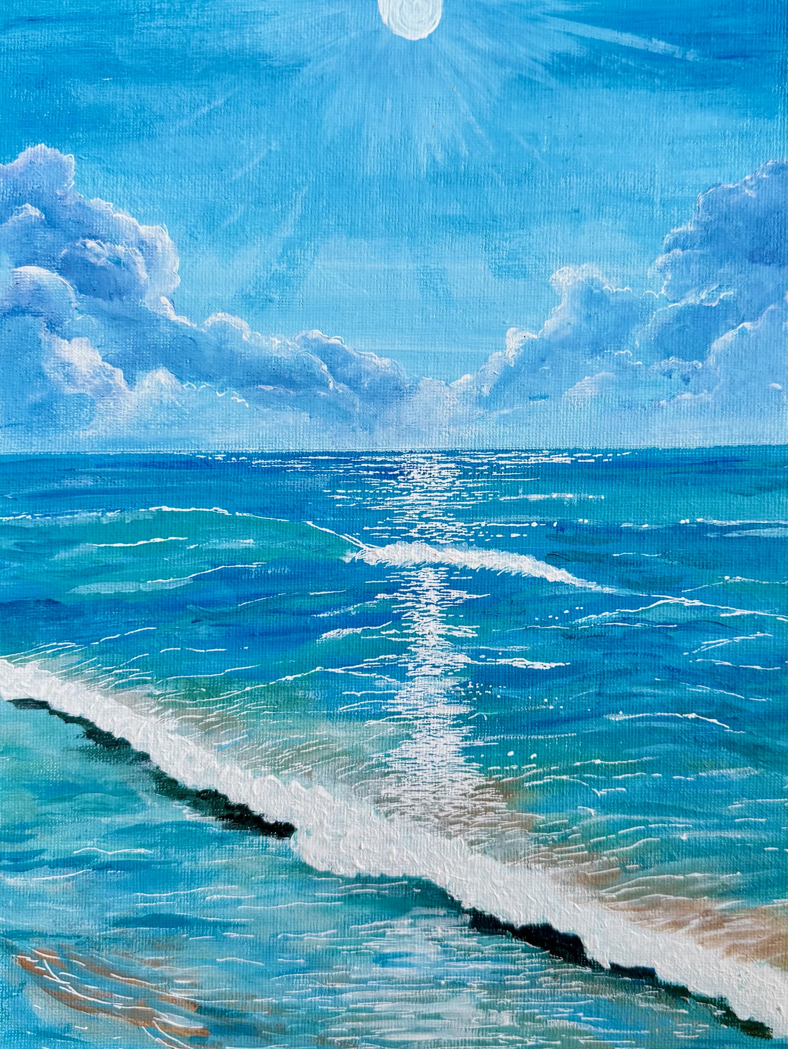 Sunbeam over Blue Waters